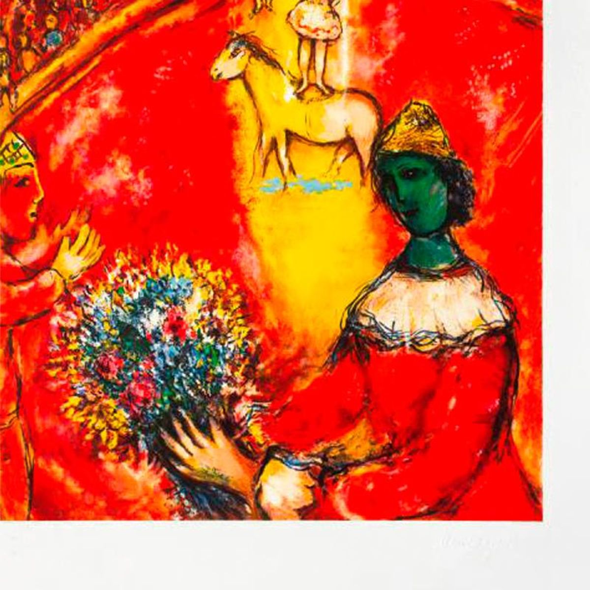 Marc Chagall (1887-1985), "The Circus" Framed Limited Edition Lithograph with Letter of Authenticity.