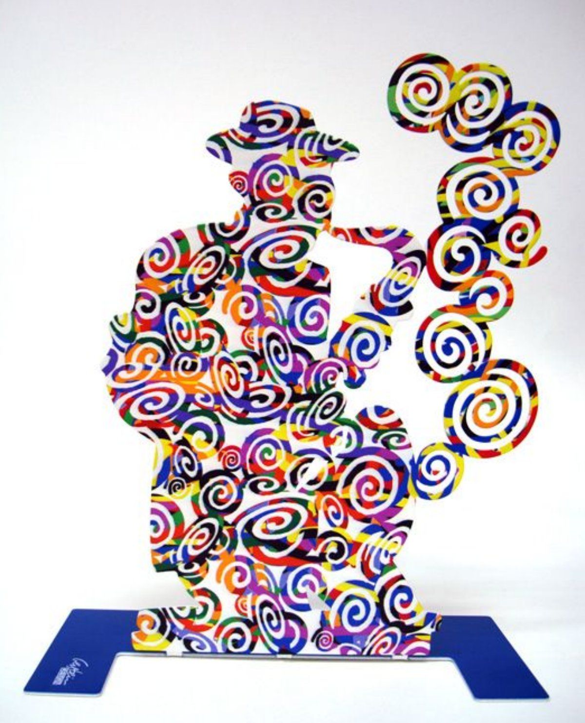 David Gerstein- Free Standing Sculpture "Saxophone Player (Jazz Club)"