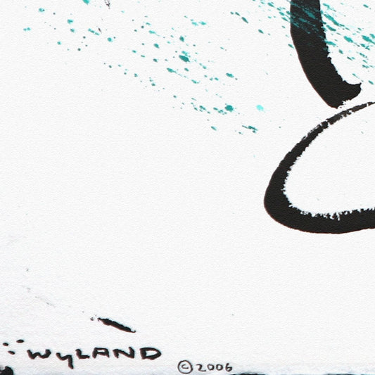 Wyland- Original Sumi Ink Painting "Orca Sea World"