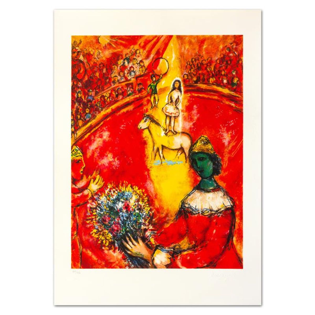 Marc Chagall (1887-1985), "The Circus" Limited Edition Lithograph with Letter of Authenticity.
