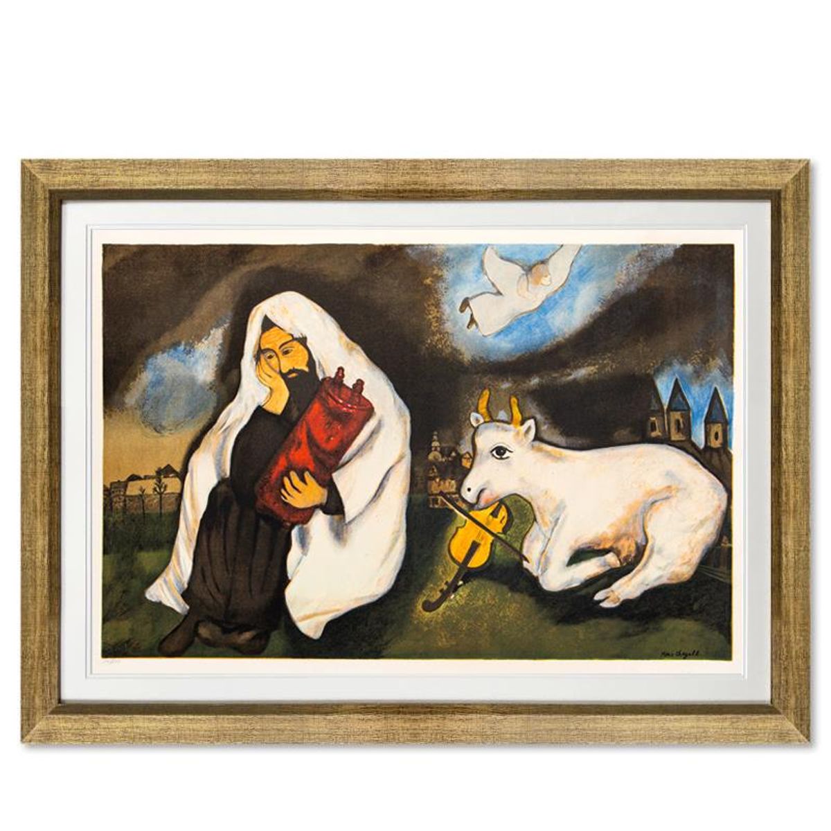 Marc Chagall (1887-1985), "Loneliness" Framed Limited Edition Serigraph with Letter of Authenticity.
