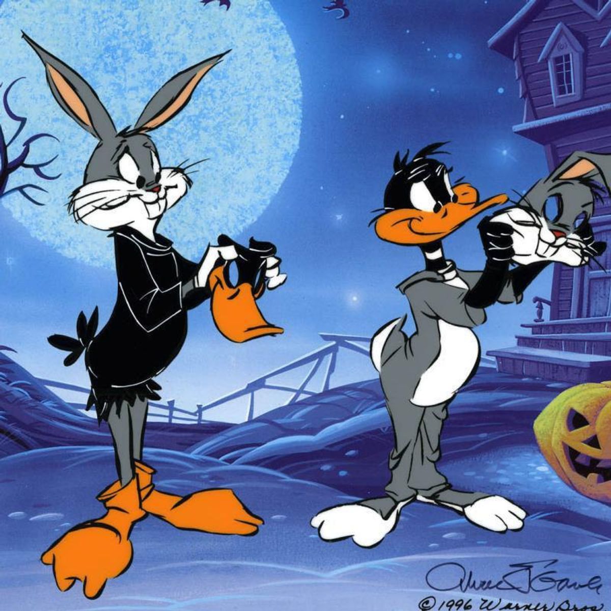 Chuck Jones (1912-2002), "Trick Or Treat" Hand Signed Limited Edition Animation Cel with Hand Painted Color; Certificate of Authenticity.