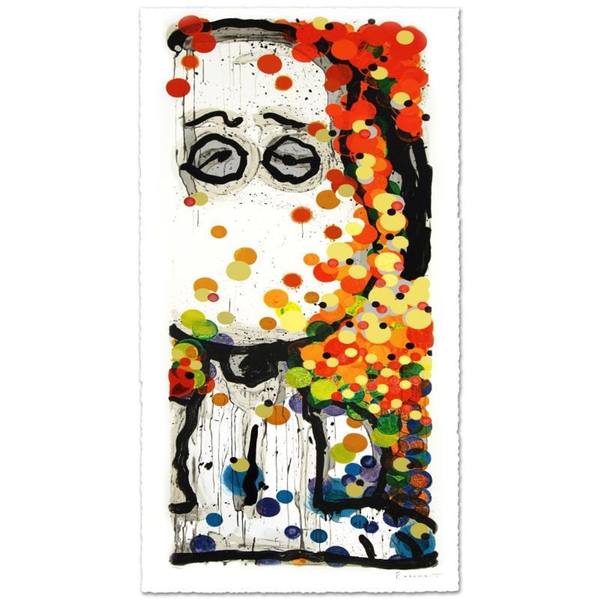 Tom Everhart, "Beauty Sleep" Hand Signed Limited Edition Hand Pulled Original Lithograph with Certificate of Authenticity.