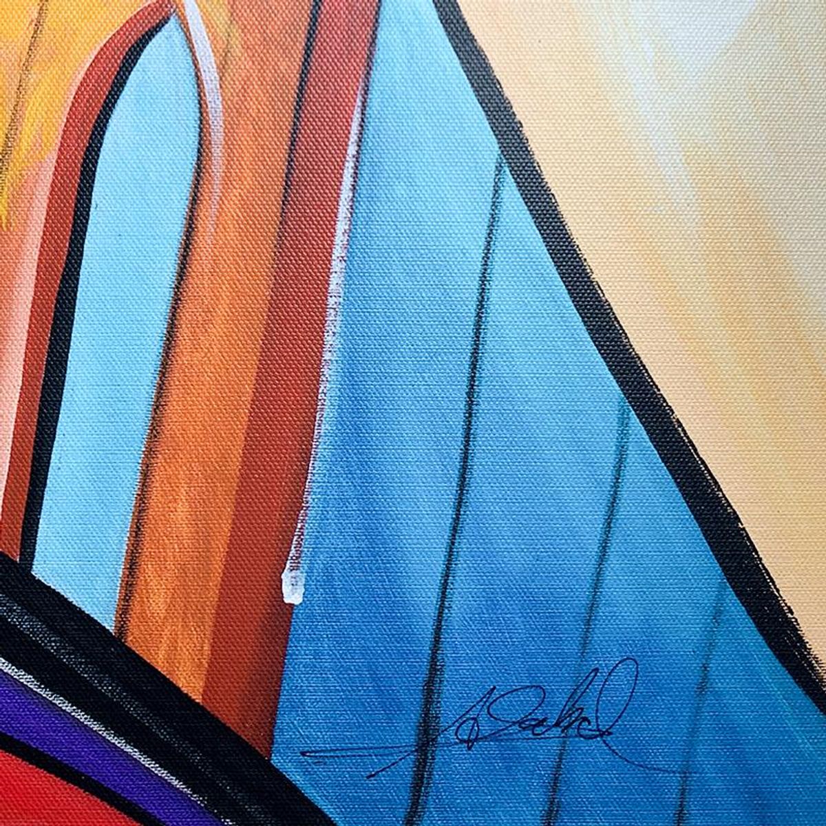 Alfred Gockel, "Flame of NY" Hand Signed Limited Edition on Canvas with Letter of Authenticity.