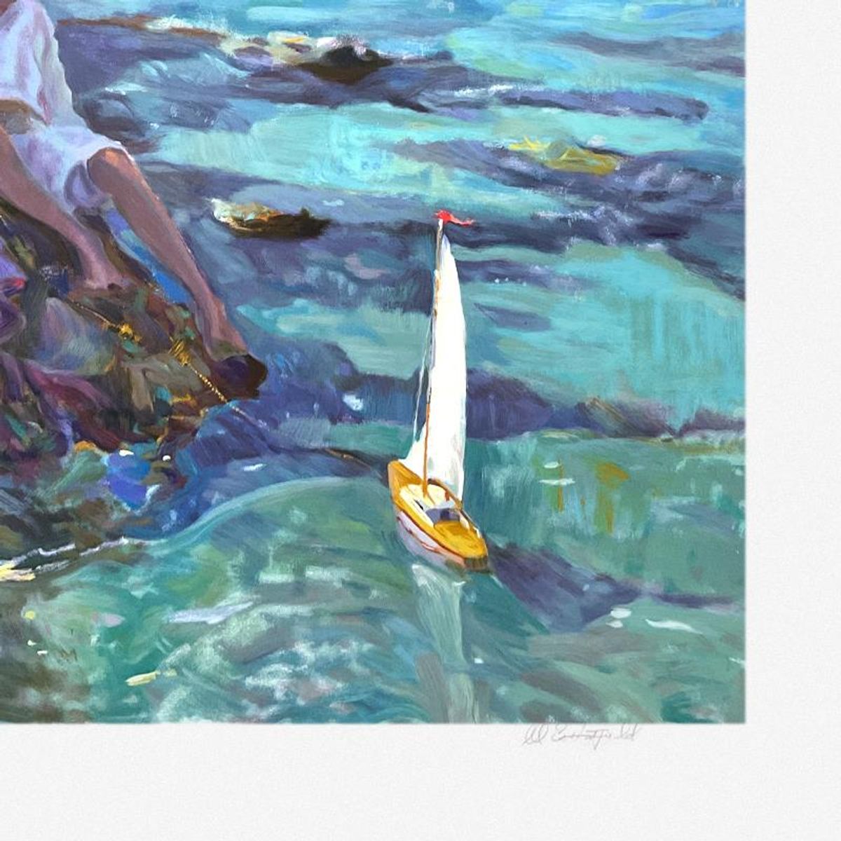 Don Hatfield, "Tide Pools" Limited Edition Printer's Proof Serigraph, Numbered and Hand Signed with Letter of Authenticity.