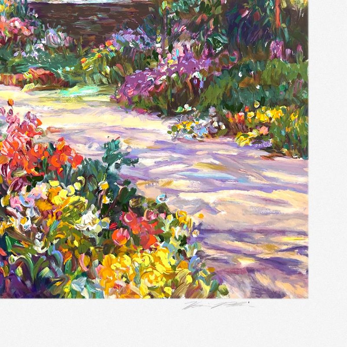 Henri Plisson (1933-2006), "Chichester Garden" Limited Edition Serigraph, Numbered and Hand Signed with Letter of Authenticity