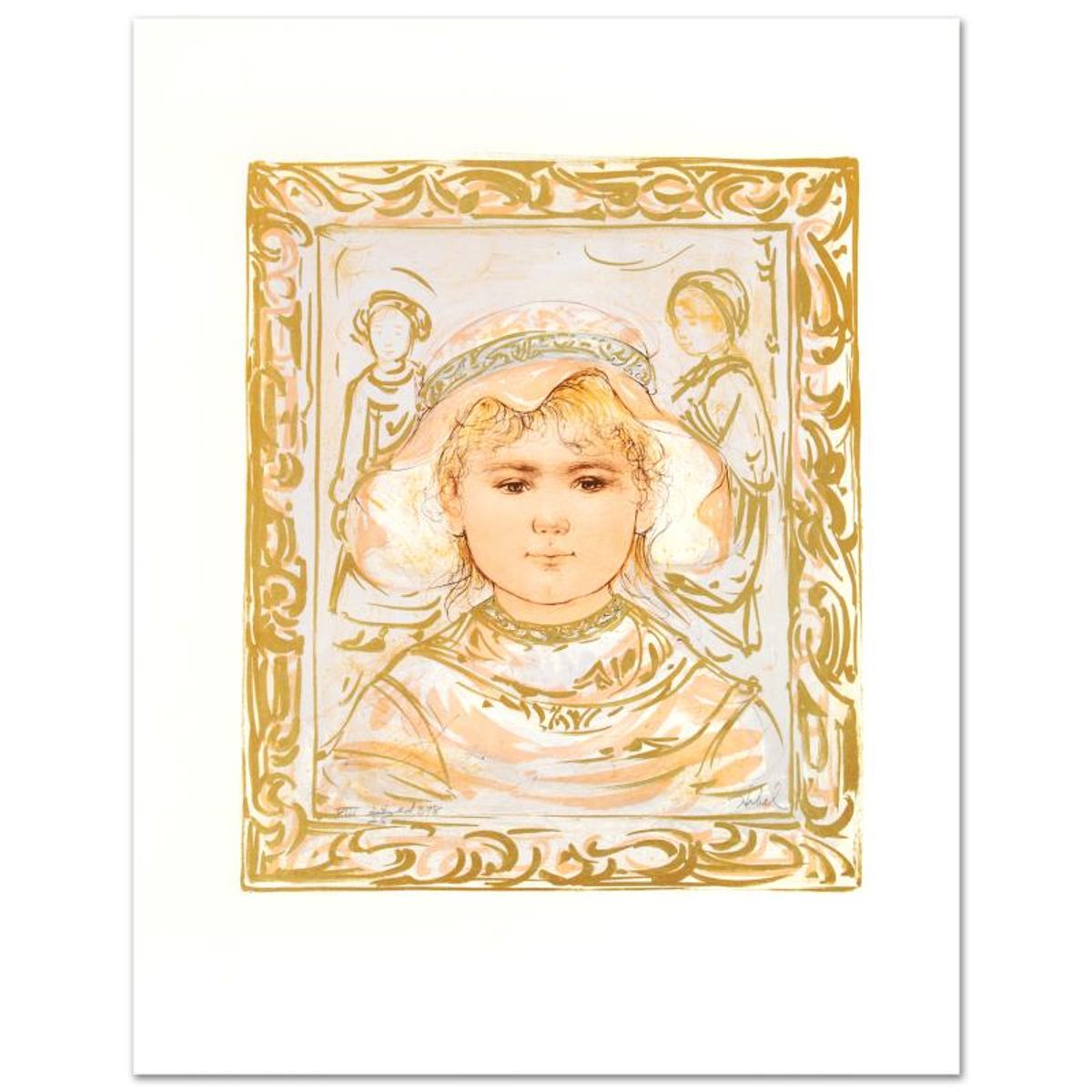 Edna Hibel (1917-2014), "Martha" Hand Signed Limited Edition Lithograph with Certificate of Authenticity.
