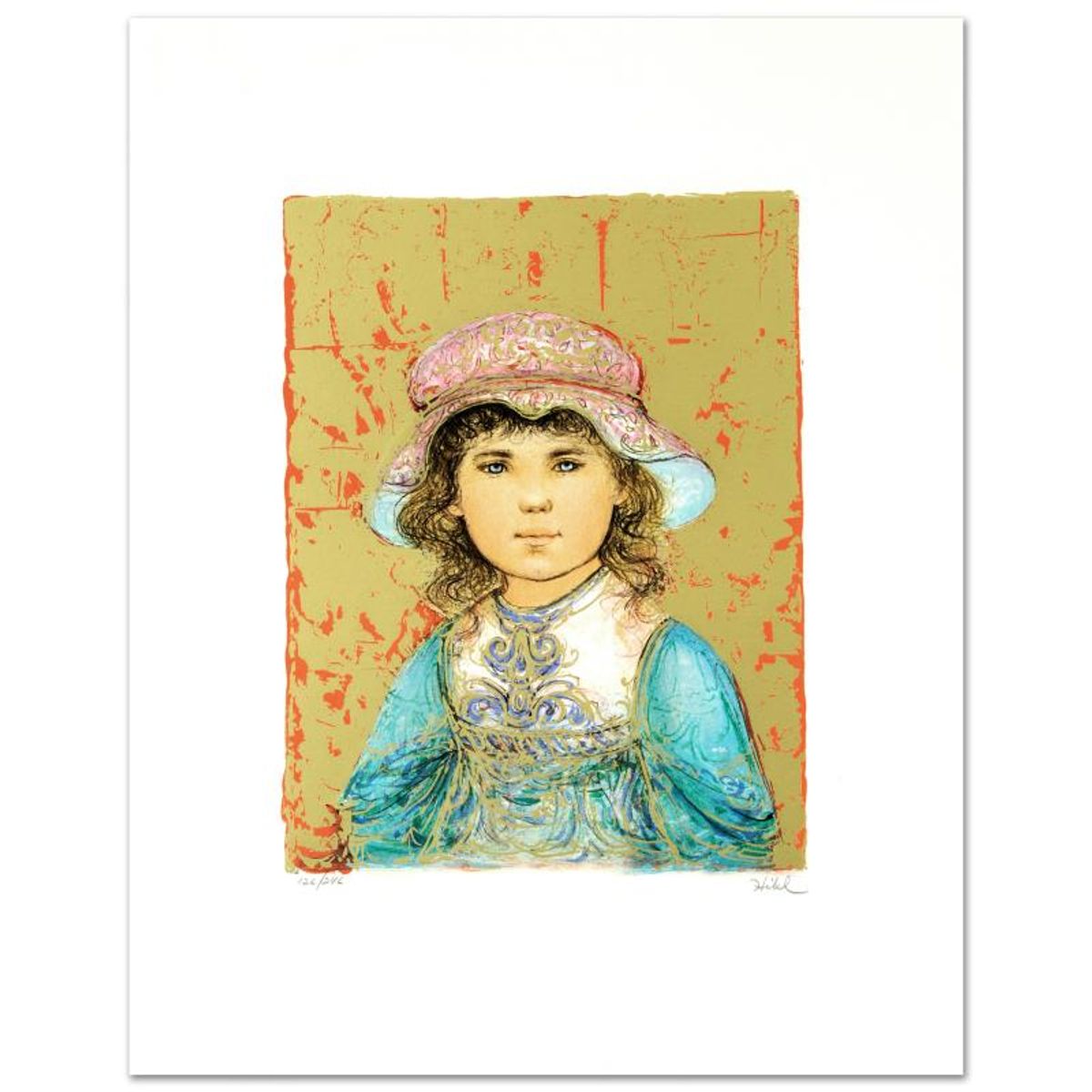 Edna Hibel (1917-2014), "Deidre" Hand Signed Limited Edition Lithograph with Certificate of Authenticity.