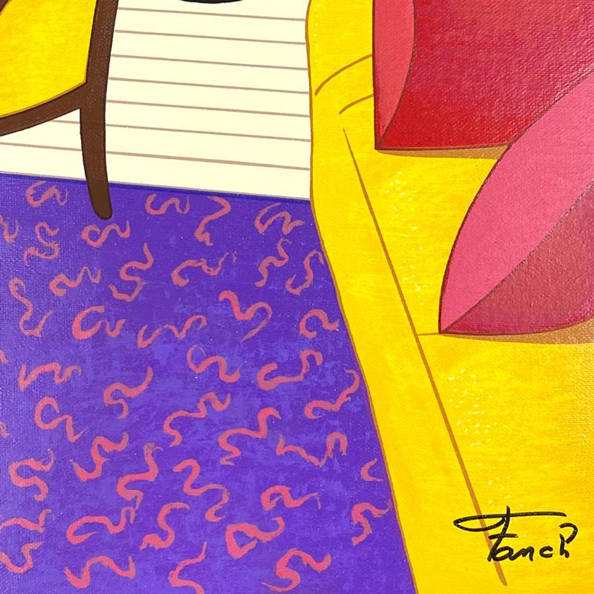 Fanch Ledan, "Liberty Interior" Limited Edition Serigraph on Canvas, AP Numbered Inverso and Hand Signed with Letter of Authenticity