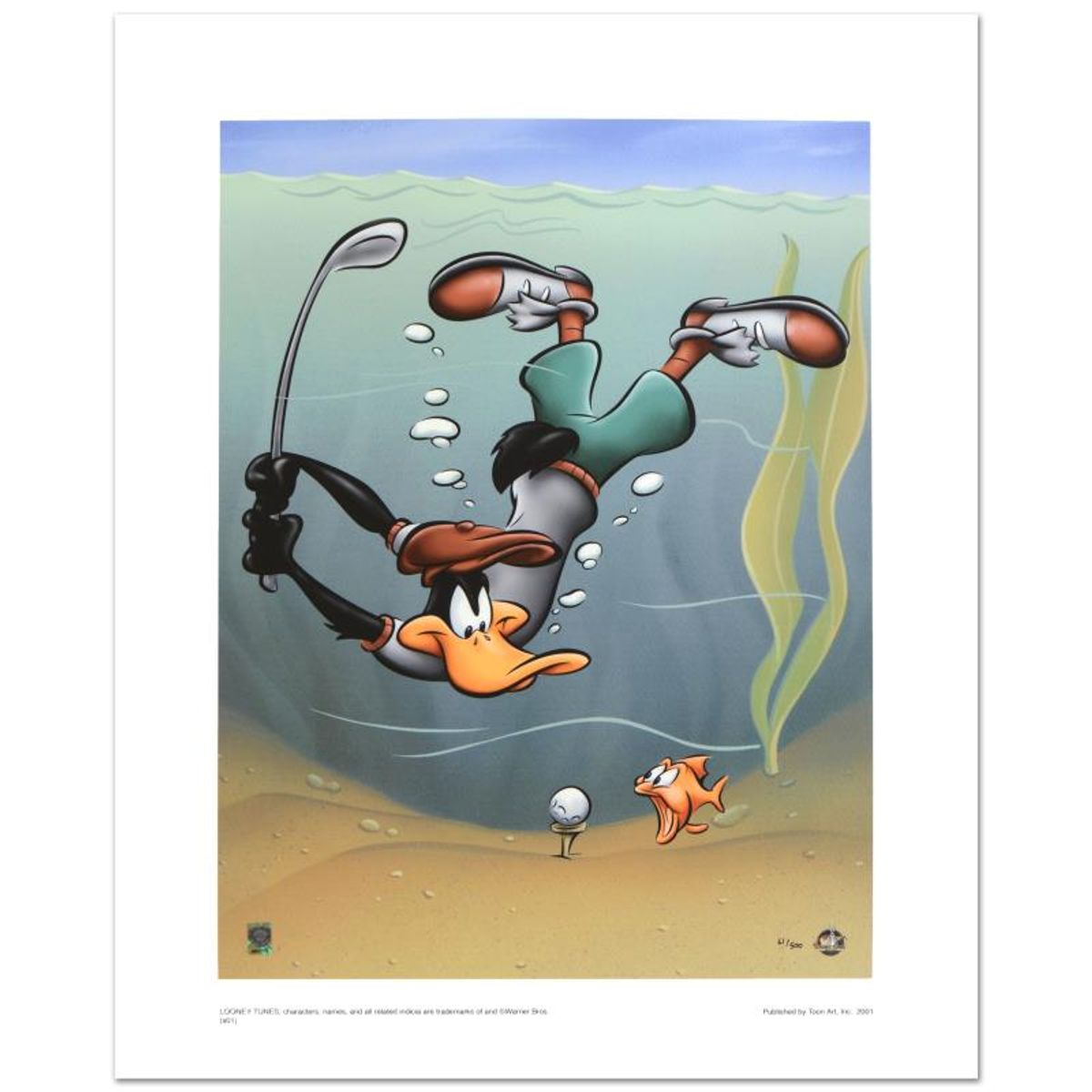 Looney Tunes, "Underwater Daffy" Numbered Limited Edition with Certificate of Authenticity.