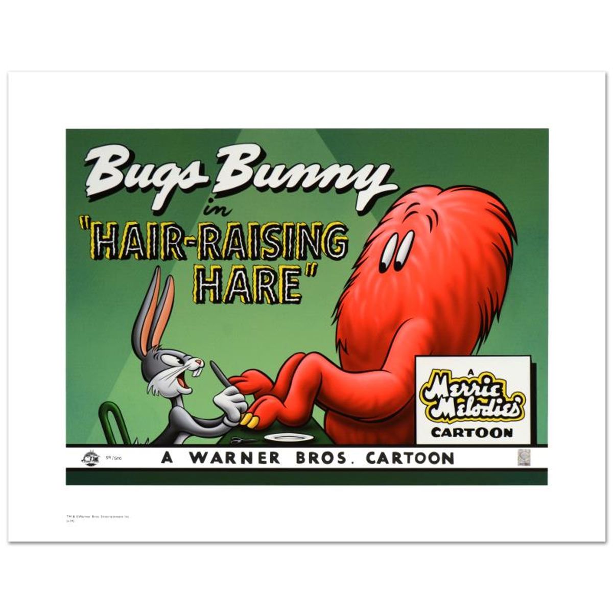 Looney Tunes, "Hair Raising Hare" Numbered Limited Edition with Certificate of Authenticity.