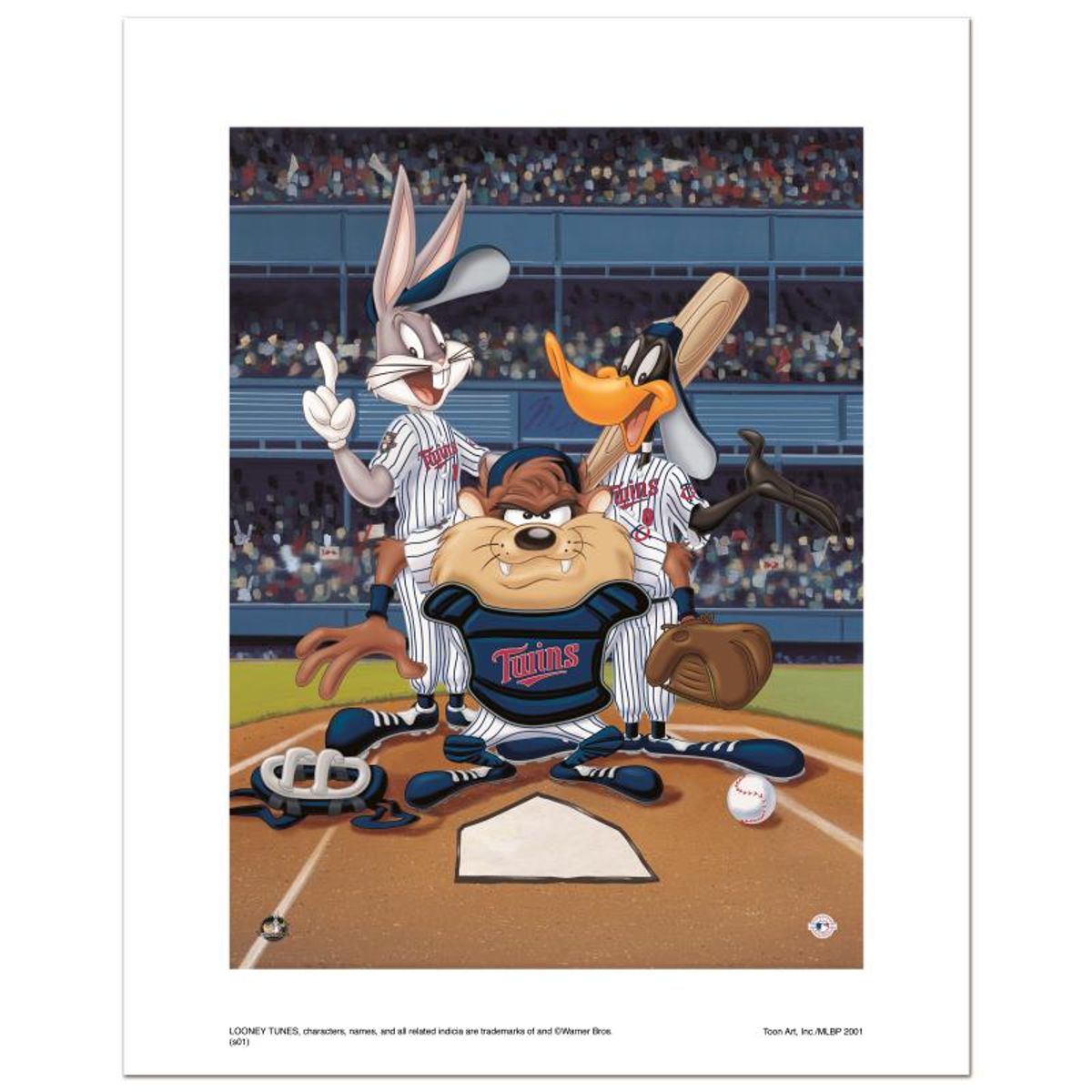 Looney Tunes, "At the Plate (Twins)" Numbered Limited Edition with Certificate of Authenticity.