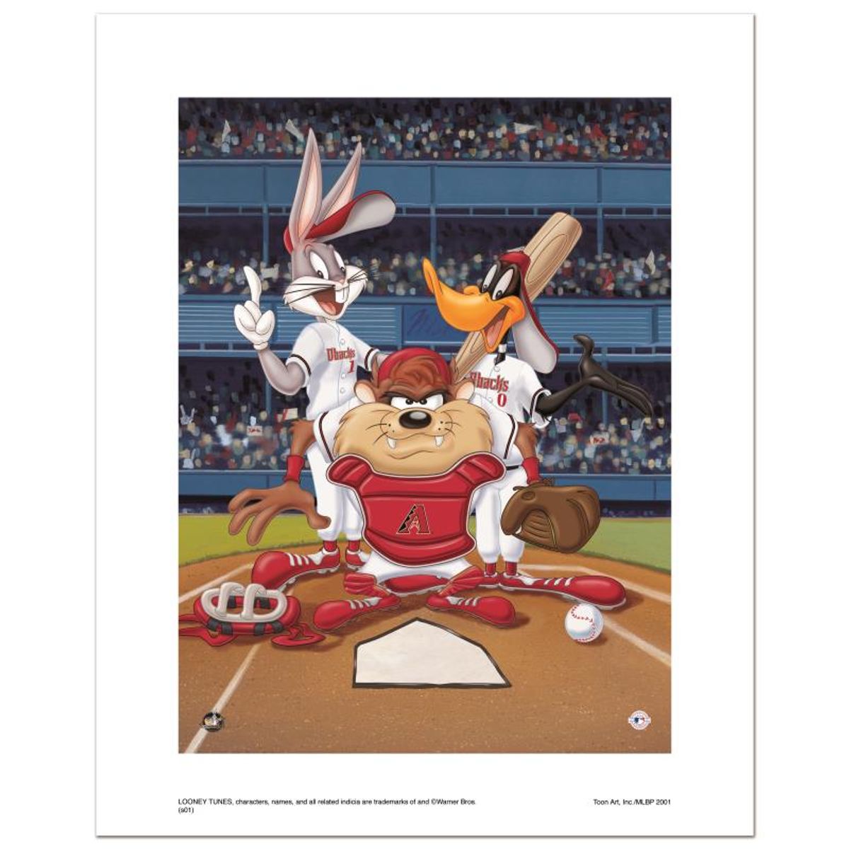 Looney Tunes, "At the Plate (Diamondbacks)" Numbered Limited Edition with Certificate of Authenticity.