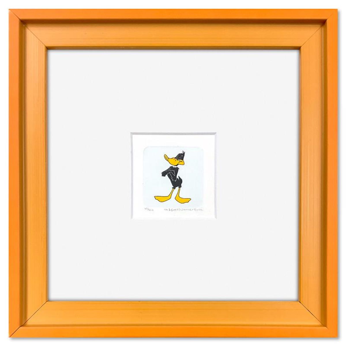 Looney Tunes, "Daffy Duck (Arms Crossed)" Framed Limited Edition Etching with Hand-Tinted Color and Letter of Authenticity.