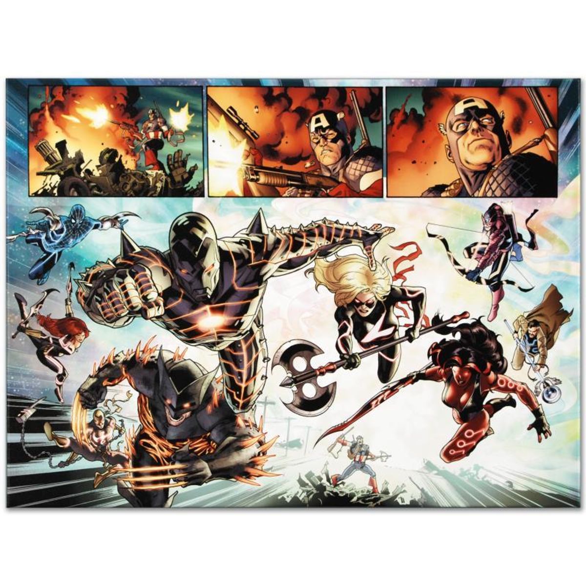 Marvel Comics "Fear Itself #7" Numbered Limited Edition Giclee on Canvas by Stuart Immonen with COA.