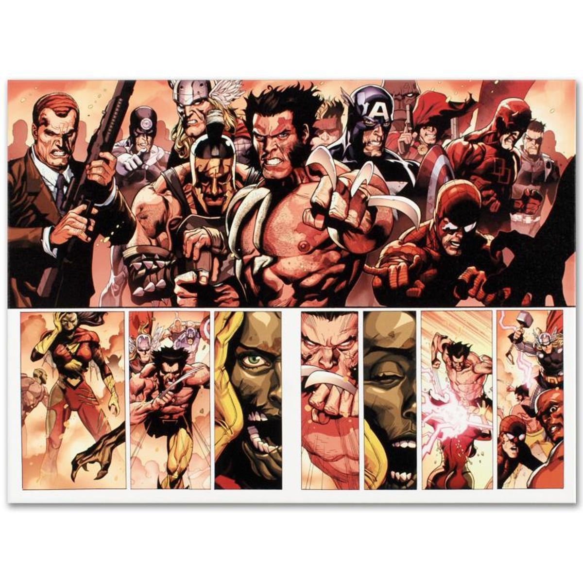 Marvel Comics "Secret Invasion #8" Numbered Limited Edition Giclee on Canvas by Leinil Francis Yu with COA.