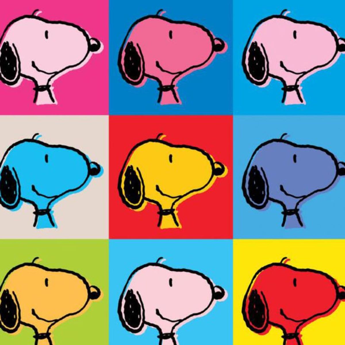 Peanuts, "Snoopy Goes Pop" Hand Numbered Canvas (40"x40") Limited Edition Fine Art Print with Certificate of Authenticity.