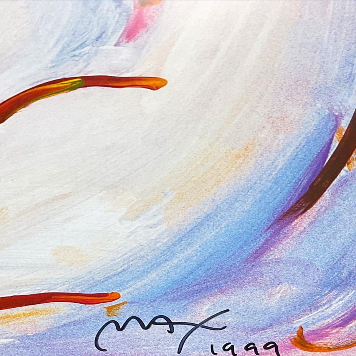 Peter Max (1937-2026), "I Love World" Framed Hand Signed Offset Lithograph with Letter of Authenticity.