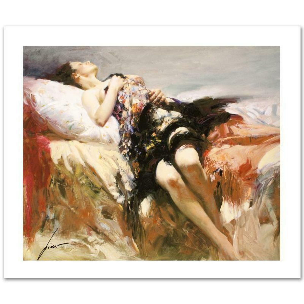 Pino (1939-2010), "Sensuality" Hand Signed Limited Edition with Certificate of Authenticity.
