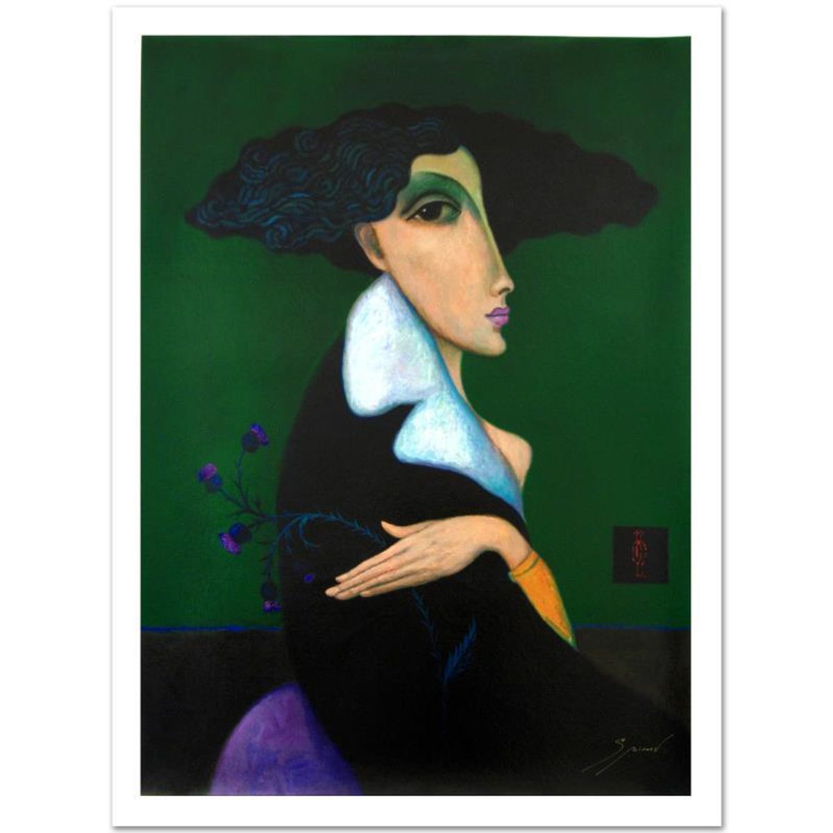 Sergey Smirnov (1953-2006), "Anna Pavlova" Limited Edition Mixed Media on Canvas (30" x 40"), Numbered and Hand Signed by Smirnov. Includes Certificate of Authenticity.