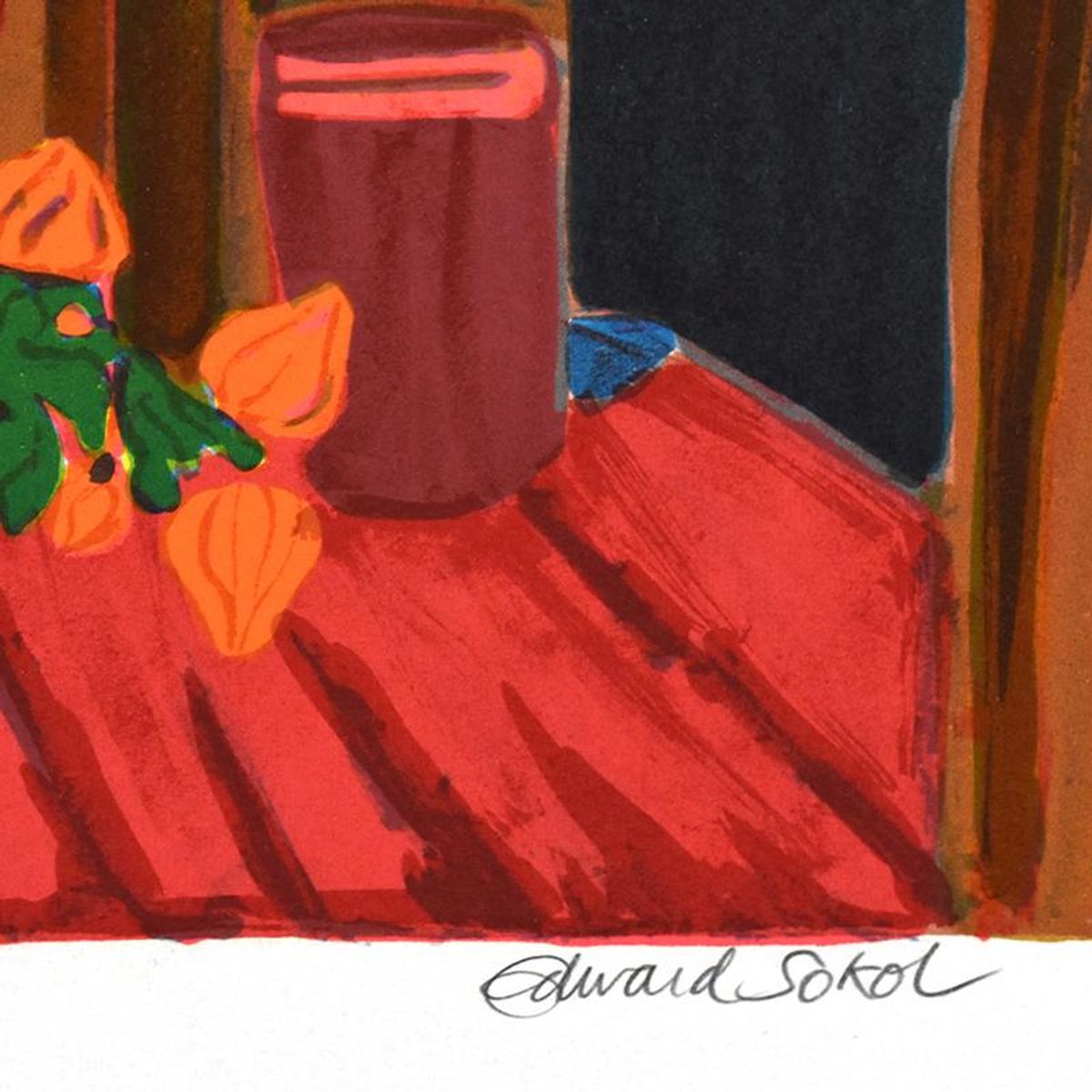 Edward Sokol, "Artist Studio" Limited Edition Lithograph, Numbered and Hand Signed with Letter of Authenticity