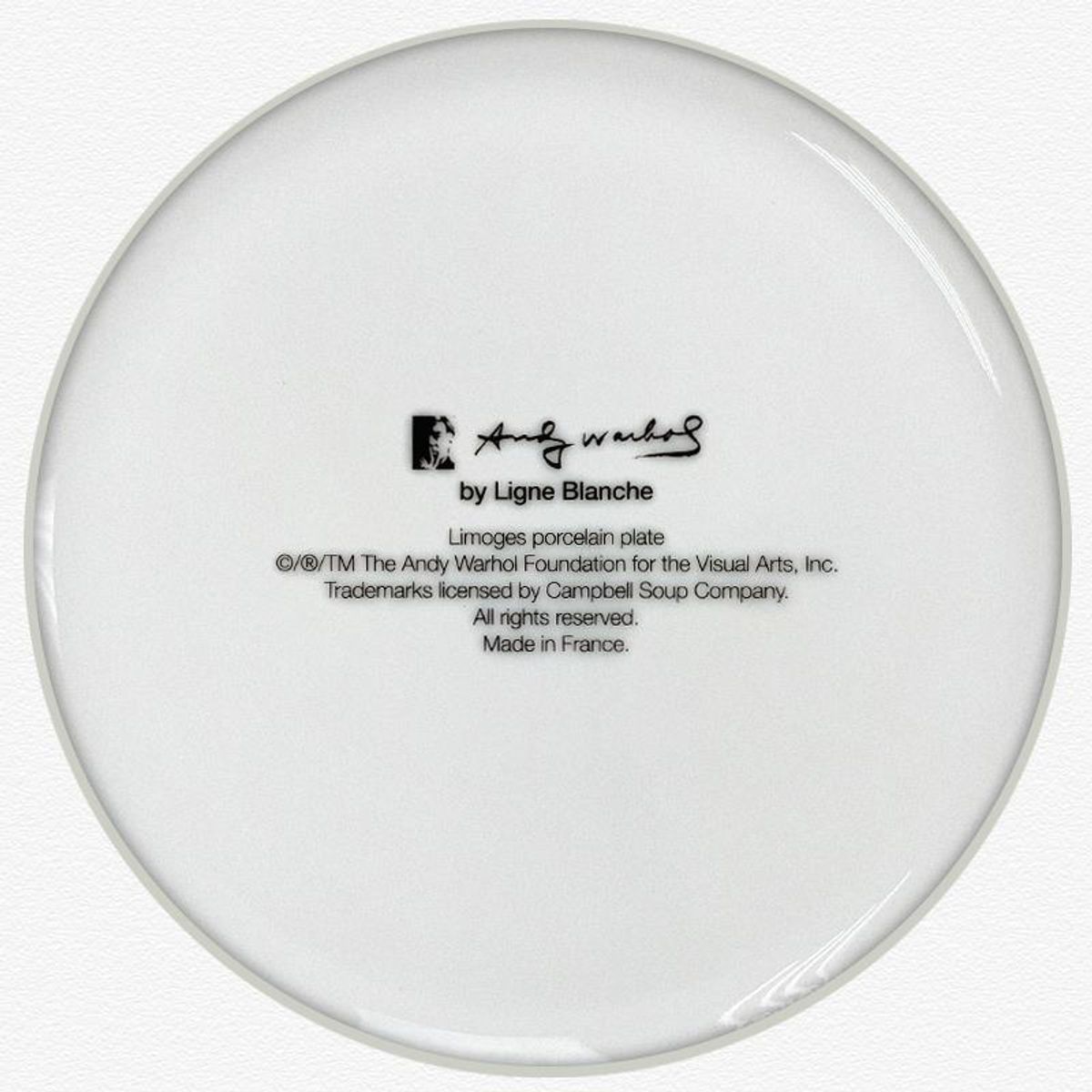 Andy Warhol (1928-1987), "Campbell (Orange/Blue)" Framed Limoges Porcelain Plate.