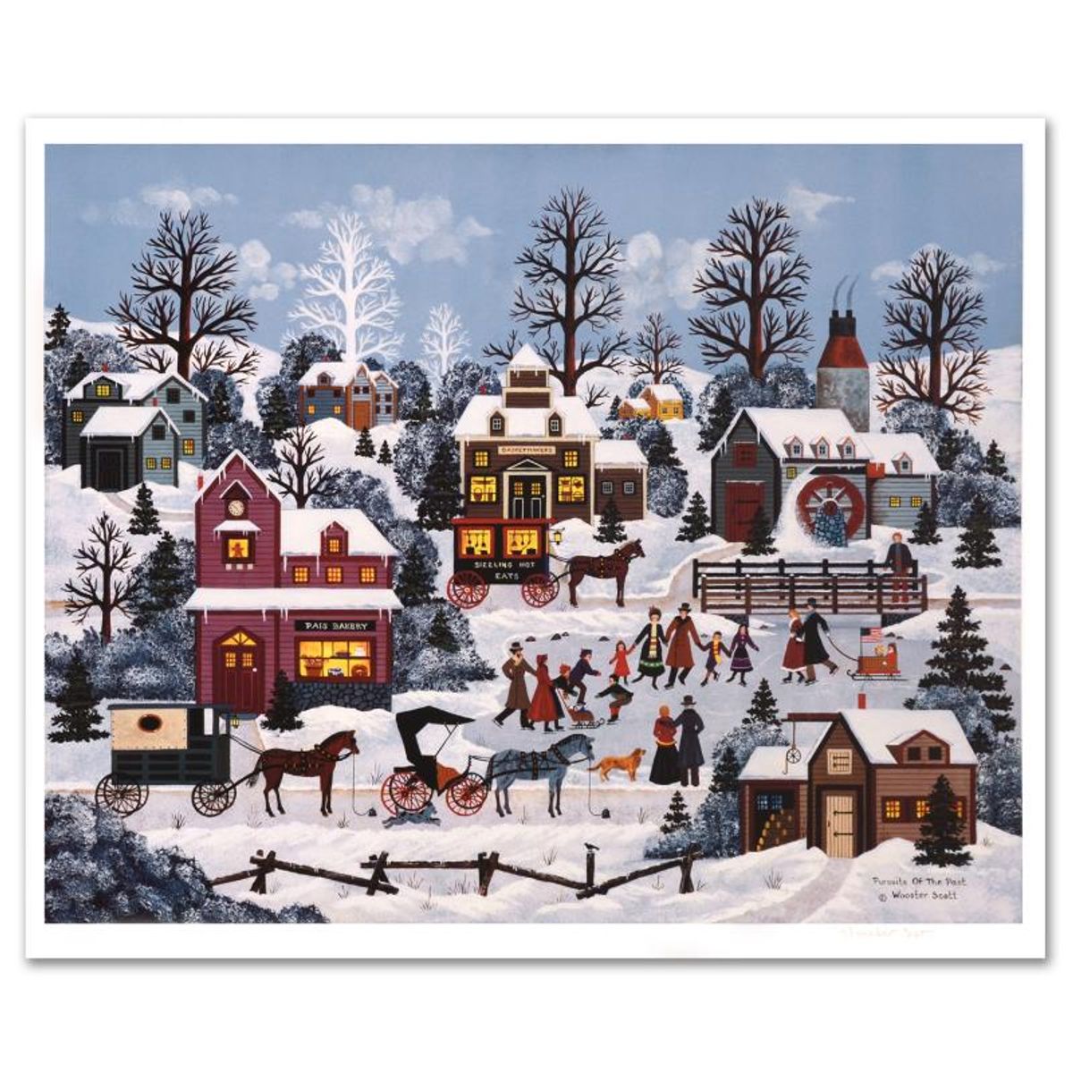 Jane Wooster Scott, "Pursuits of the Past" Hand Signed Limited Edition Lithograph with Letter of Authenticity.
