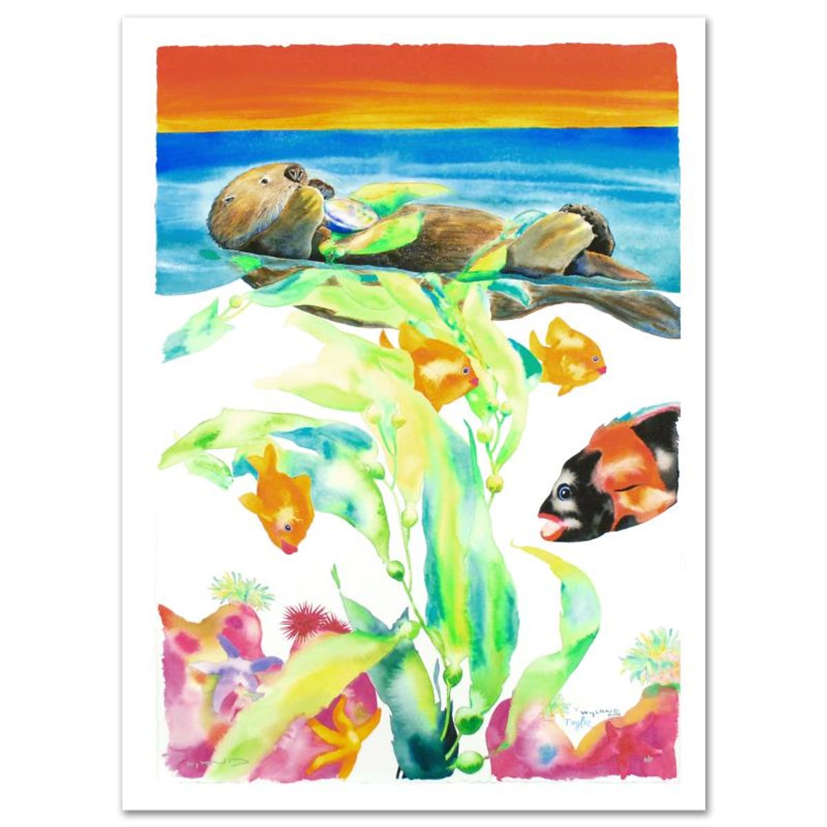 Wyland, "California" Hand Signed Limited Edition Giclee on Canvas with Certificate of Authenticity.