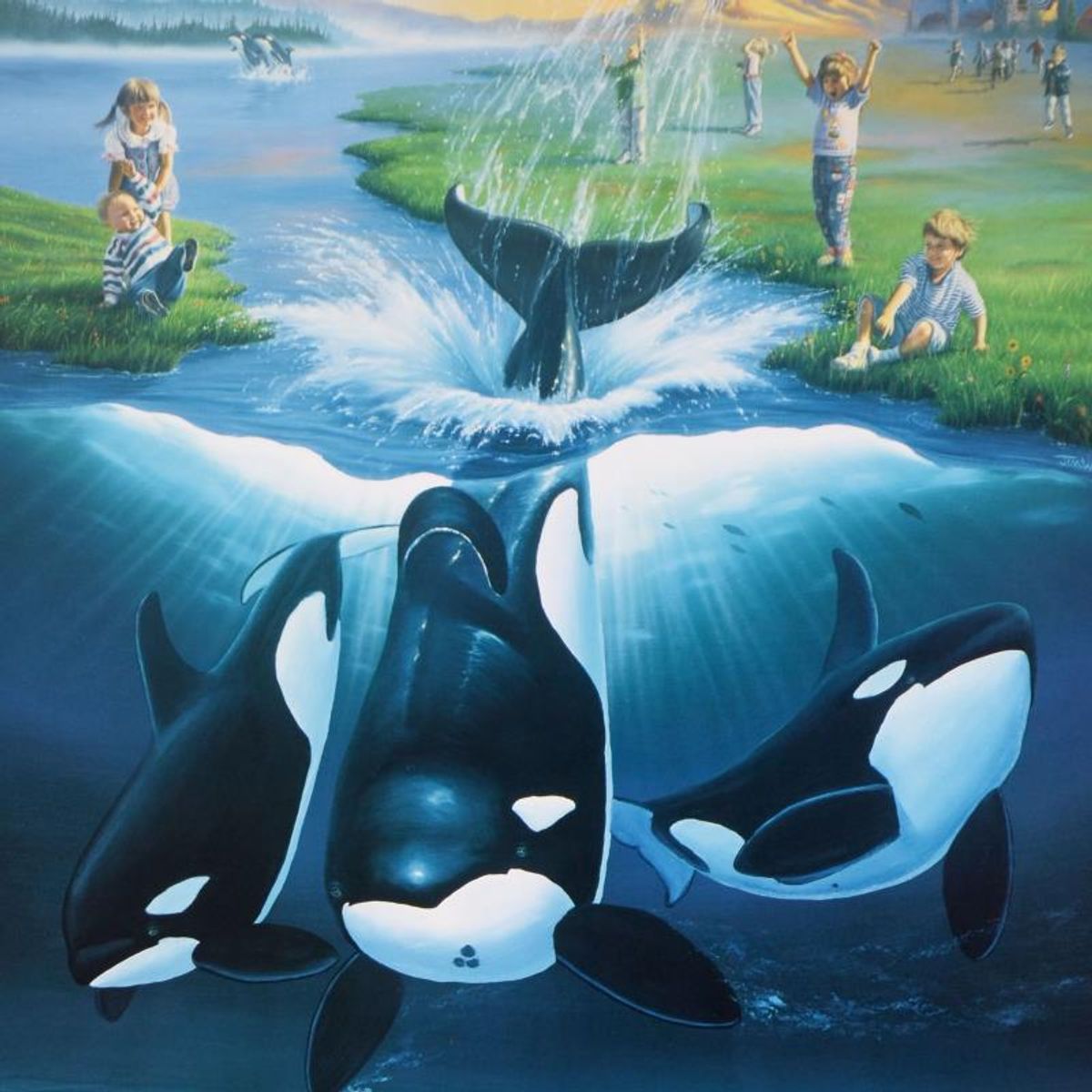 Wyland, "Keiko's Dream" Limited Edition Lithograph, Numbered and Hand Signed with Certificate of Authenticity.