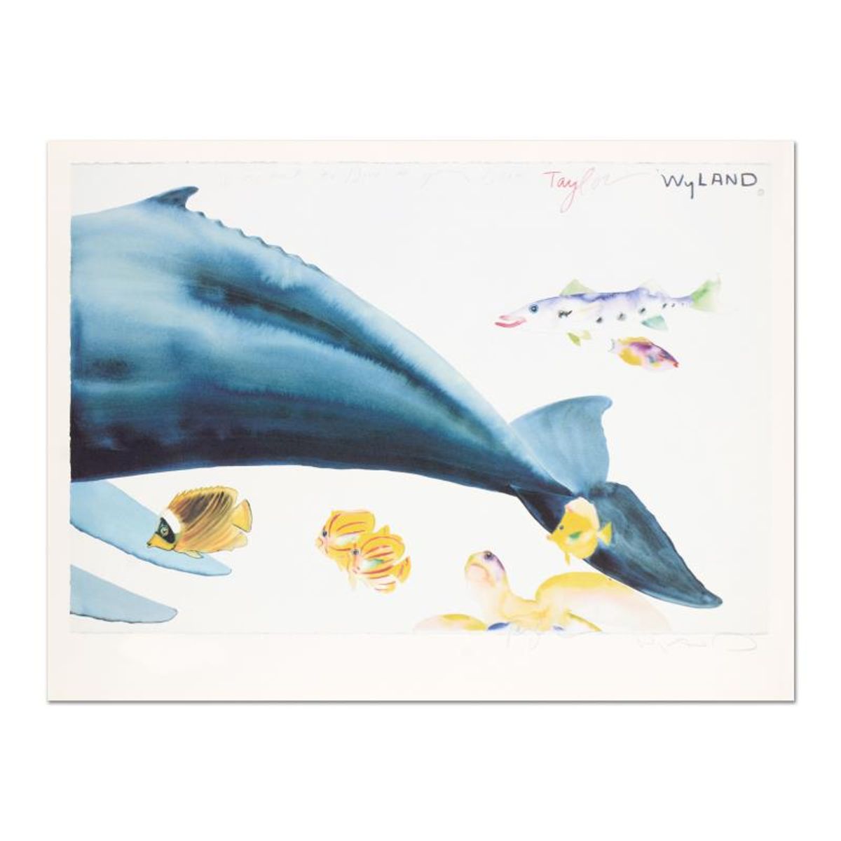 Wyland, "I Want To Dive Into Your Ocean (Diptych)" Hand Signed Limited Edition Lithograph with Certificate of Authenticity.