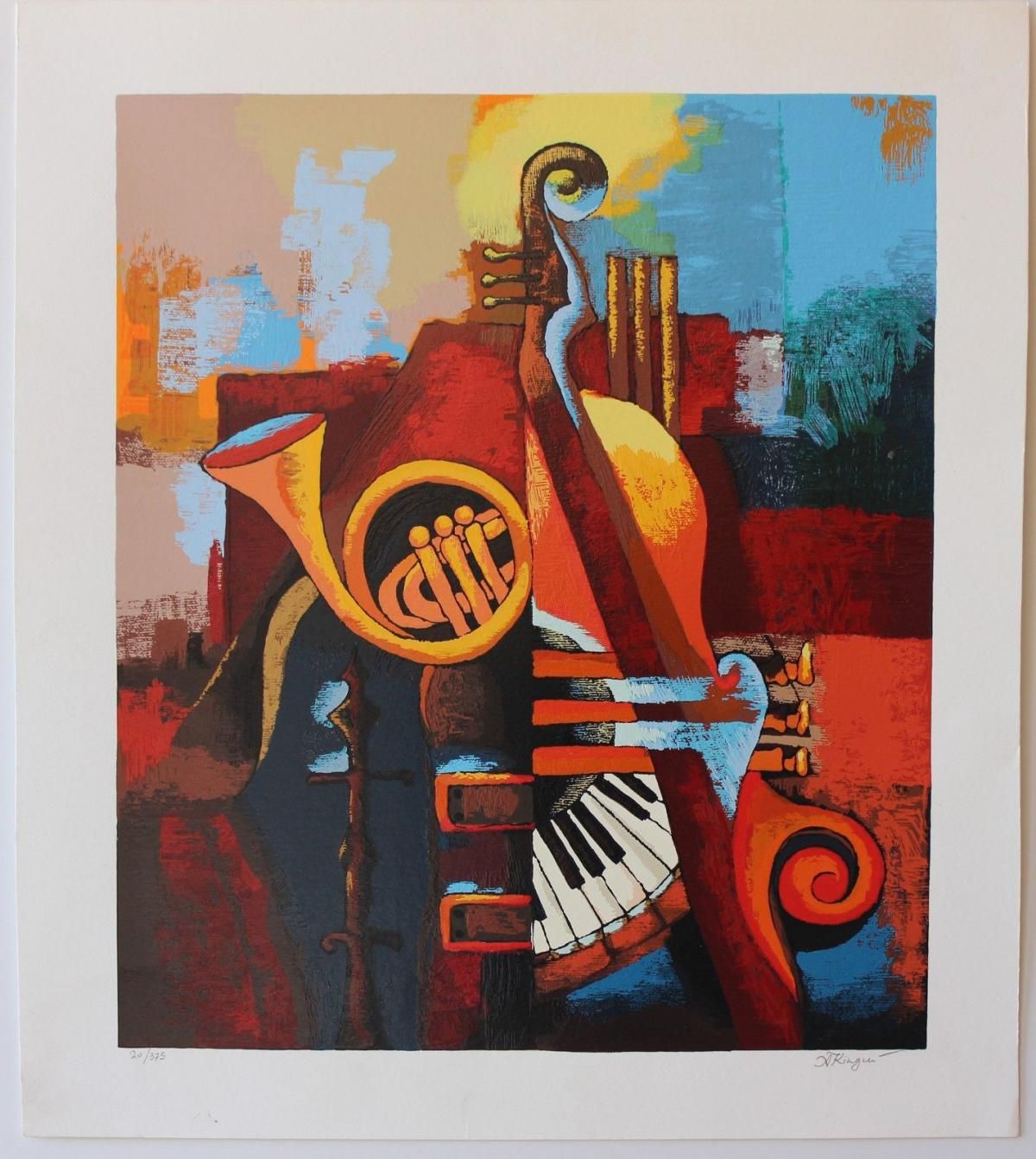 Igor Kovalev- Set of 3 Serigraph on Paper "Symphony II, Symphony III, Symphony IV"