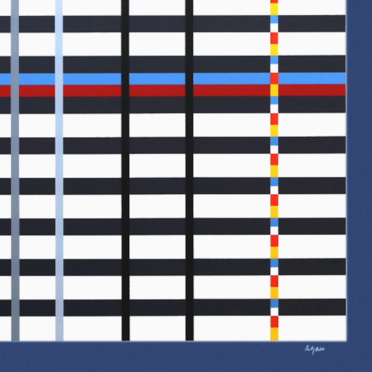 Yaacov Agam- Silkscreeen Serigraph "Homage to Mondrian"