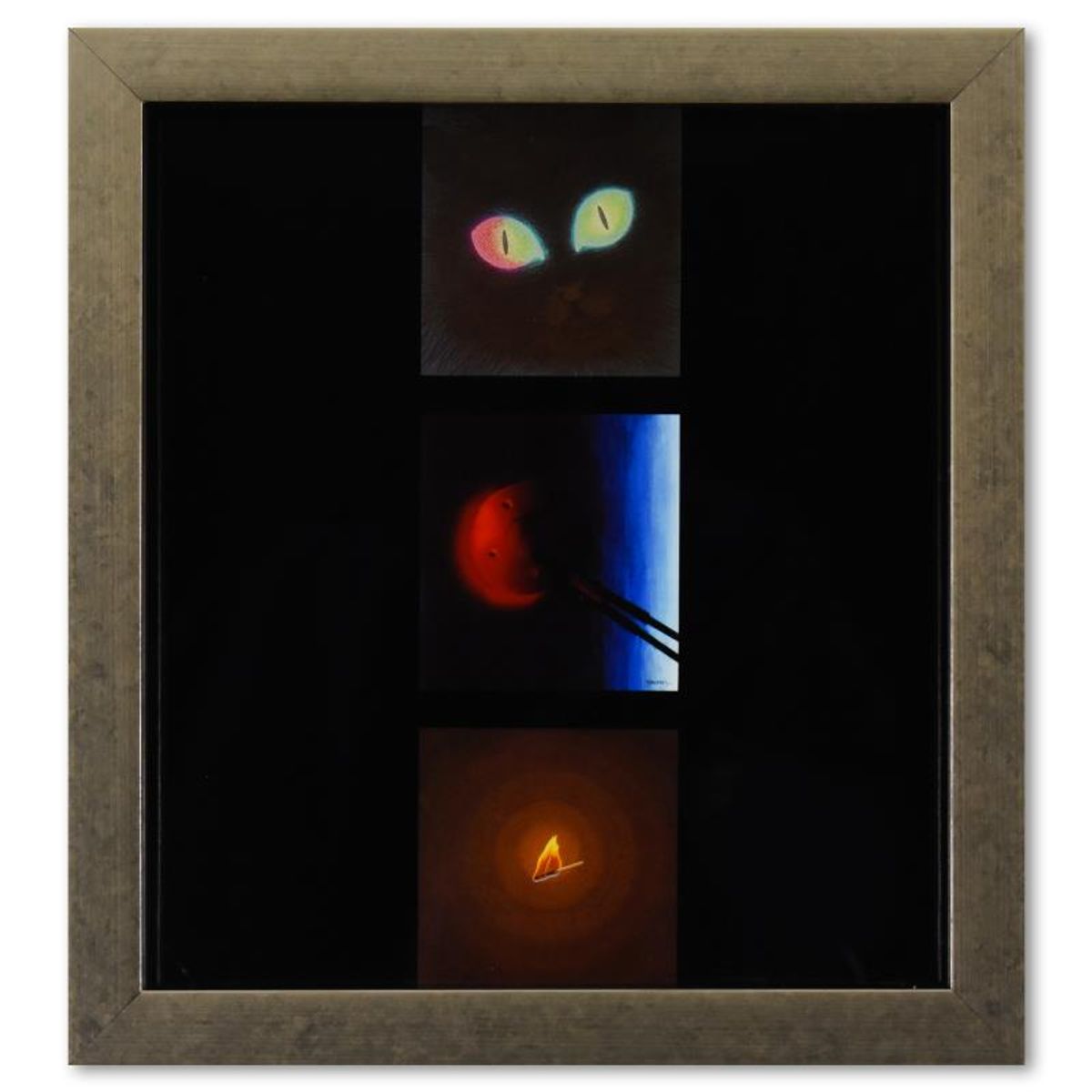 Victor Vasarely (1908-1997), "Etude De Lumiere - 2, Incandescence, Etude De Lumiere de la serie Graphismes 1" Framed 1977 Heliogravure Print with Letter of Authenticity