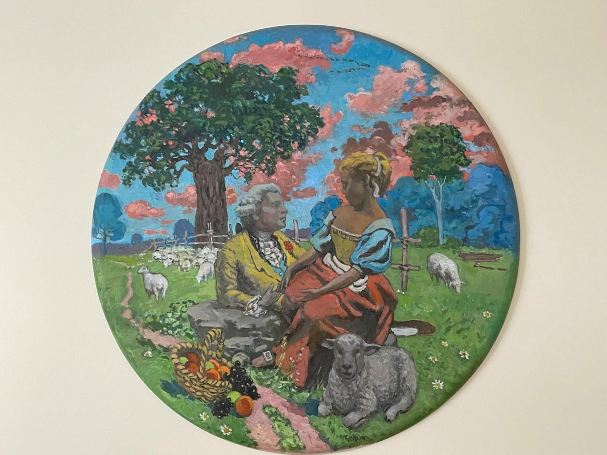Boris Tyomkin- Oil on canvas "Pastoral"
