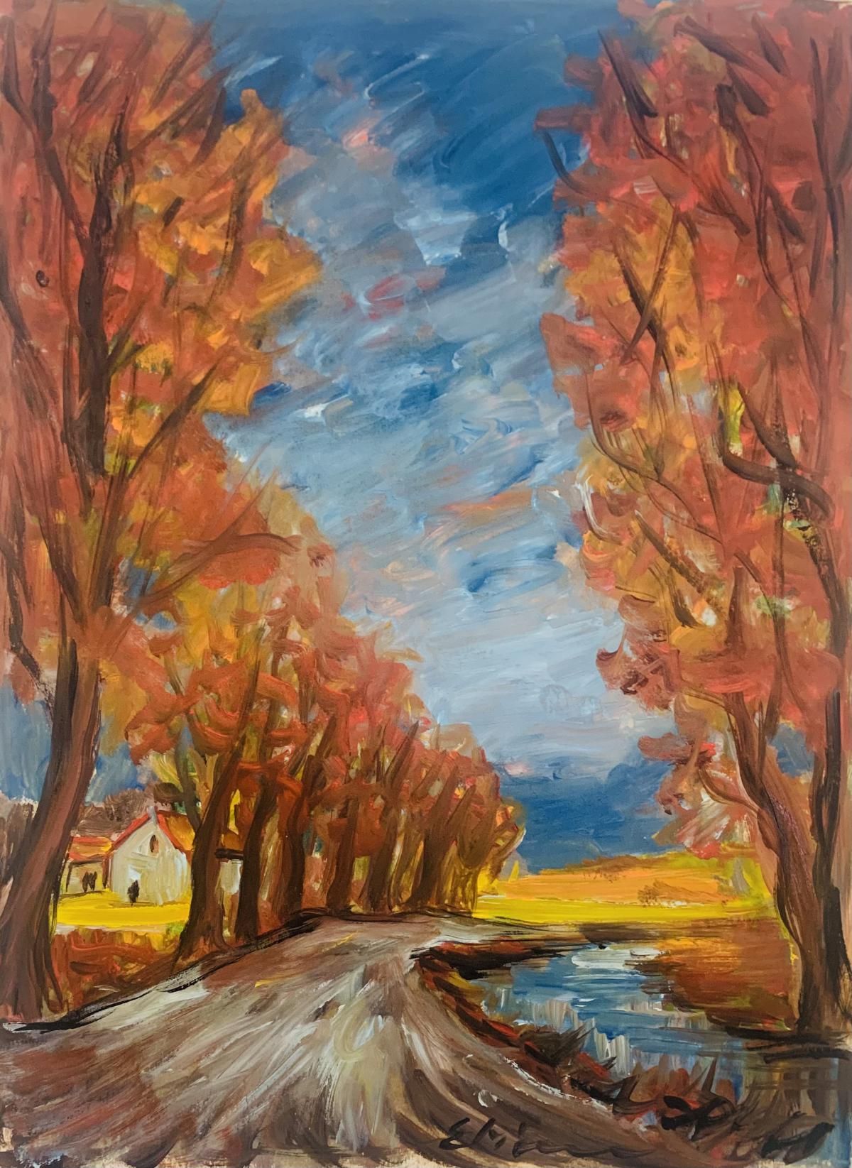 E.R.- Acrylic painting on paper