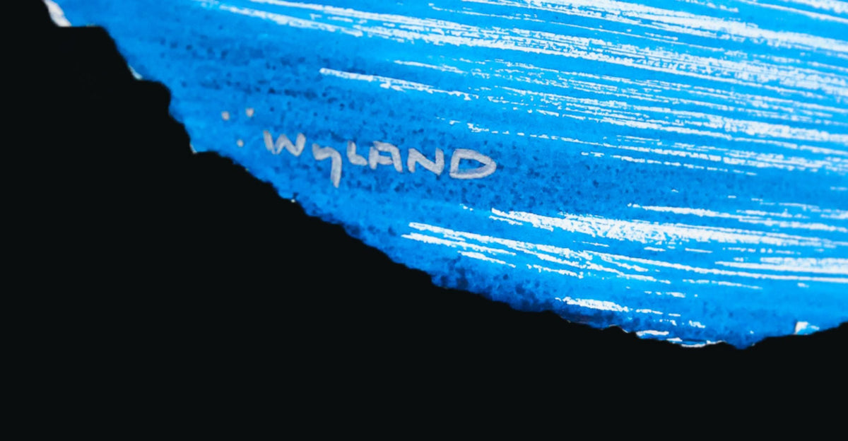 Wyland- Original Watercolor Painting on Deckle Edge Paper "Dolphin"