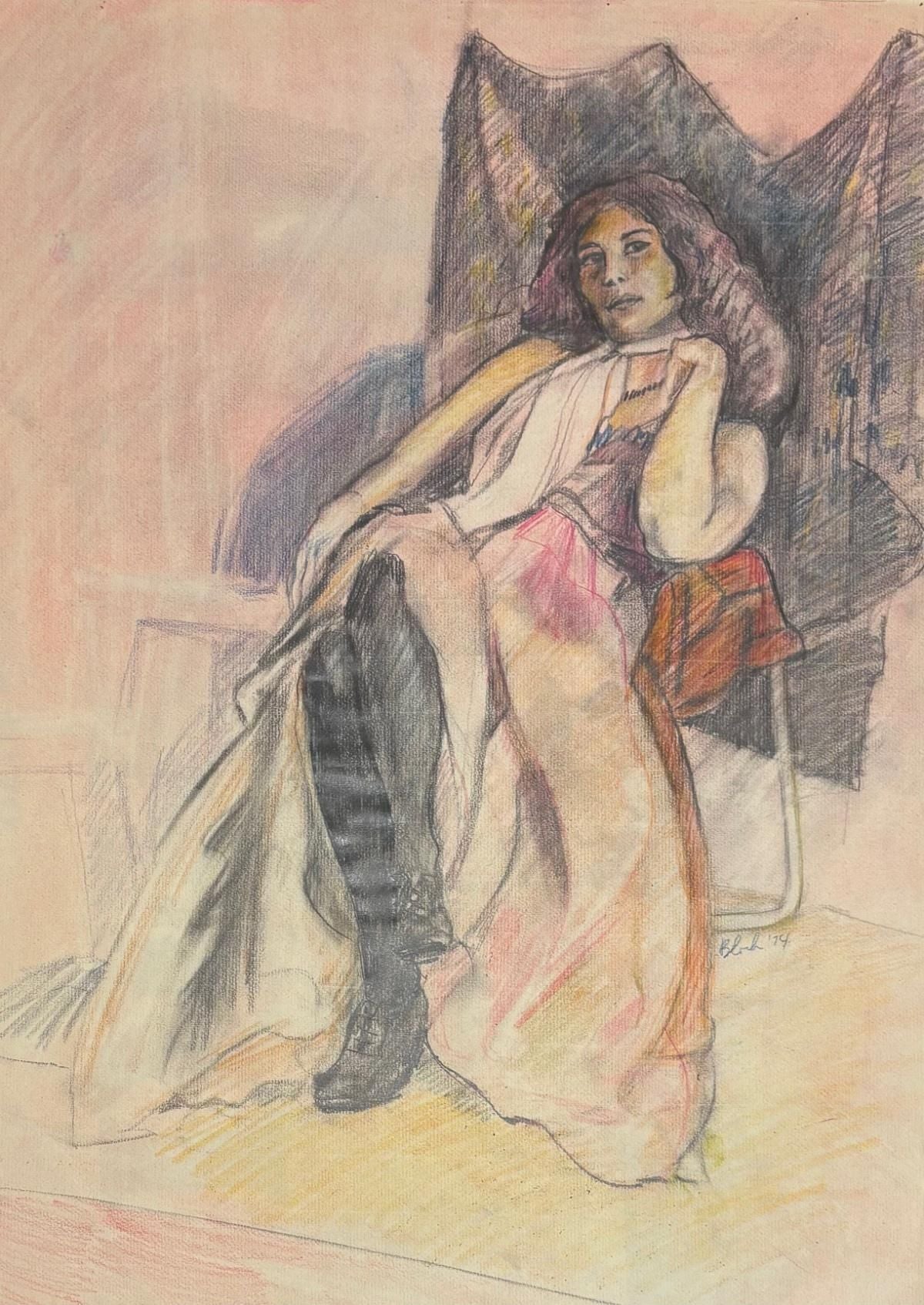 Bloch- Original pastel painting on paper