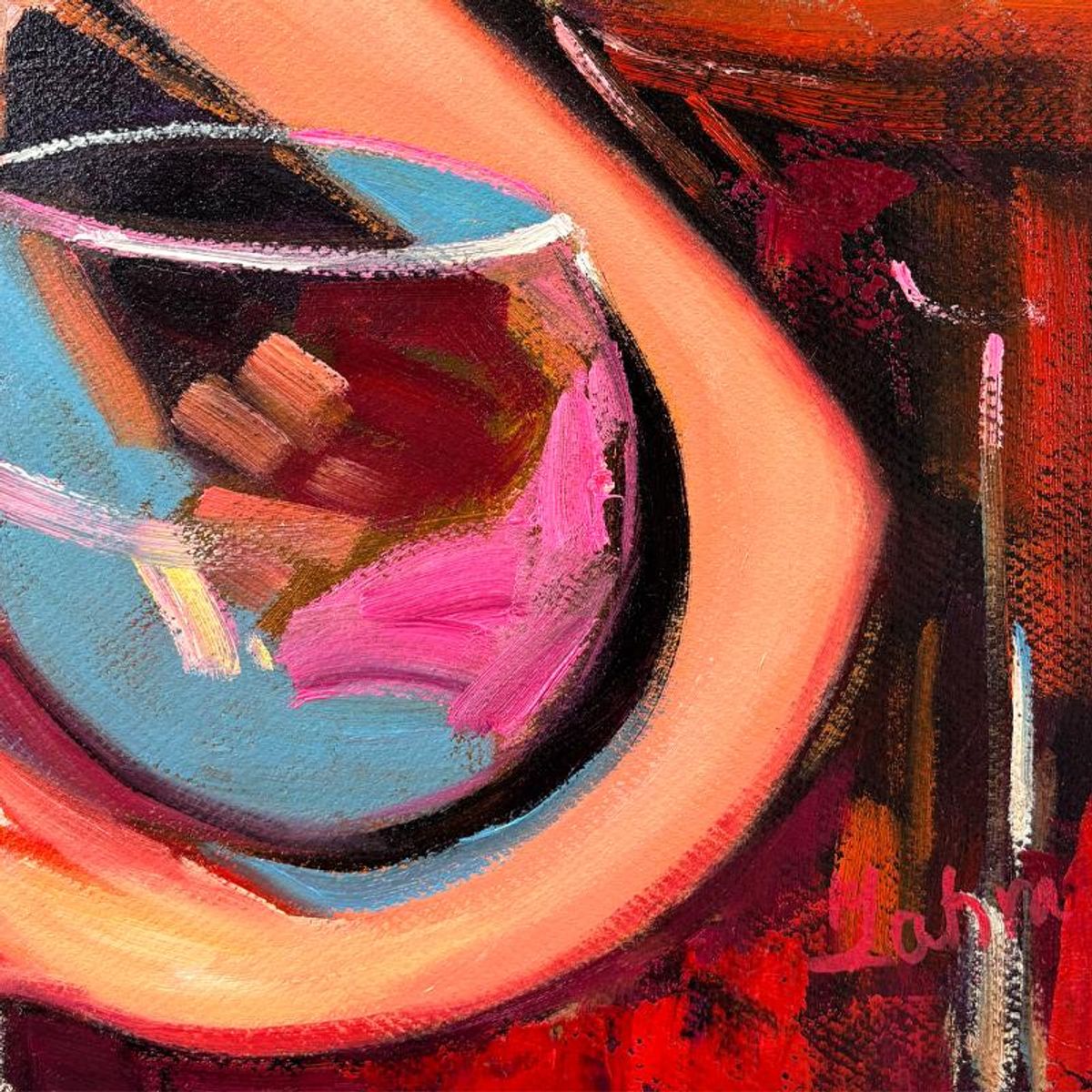 Zahra, Original Acrylic Painting on Canvas, Hand Signed with Letter of Authenticity.