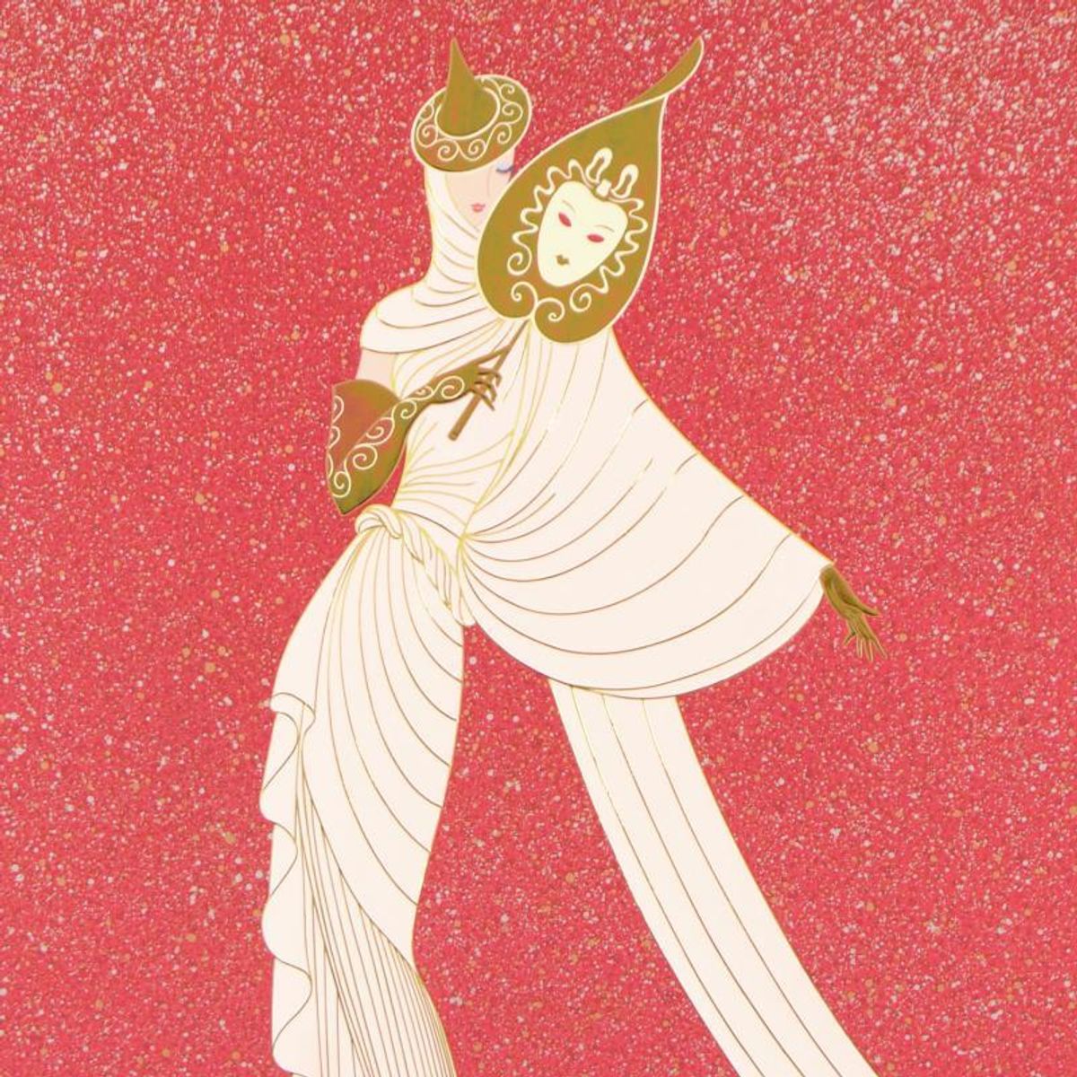 Erte (1892-1990), "Tanagra Red" Hand Signed Limited Edition Serigraph, Numbered 70/100 with Certificate of Authenticity.