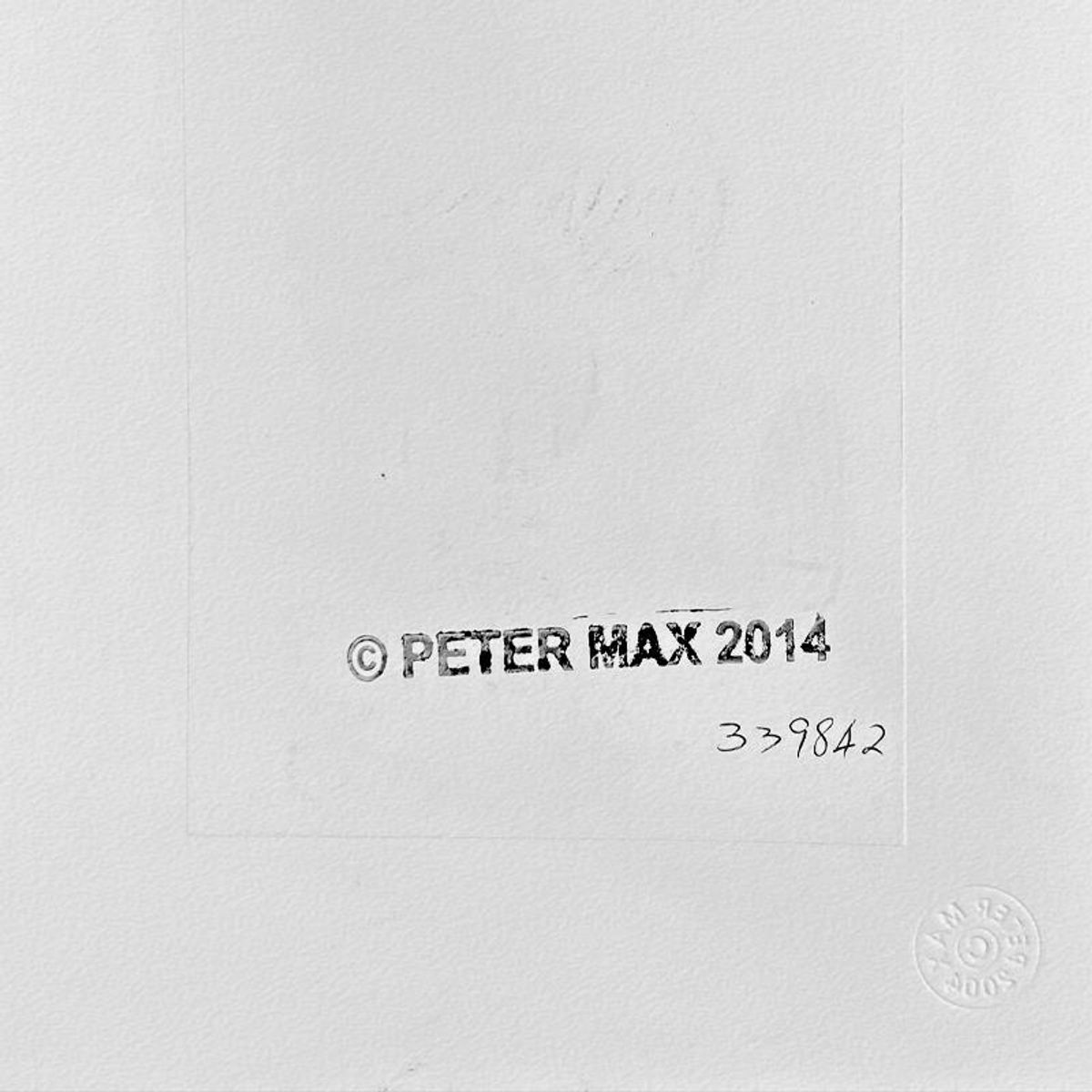 Peter Max (1937-2026), Framed One-of-a-Kind Mixed Media, Hand Signed with Registration Number Certifying Authenticity.