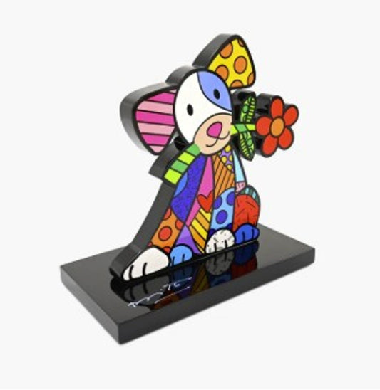 Romero Britto- Resin Sculpture with Hand Embellishments "Lovely Dog"