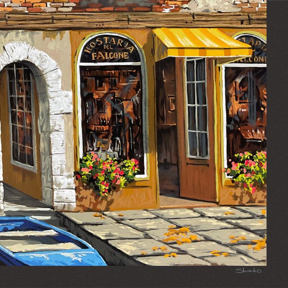 Viktor Shvaiko, "Autumn in Venice (Black)" Limited Edition Printer's Proof Serigraph (32" x 48"), Numbered 1/1 and Hand Signed with Letter of Authenticity.