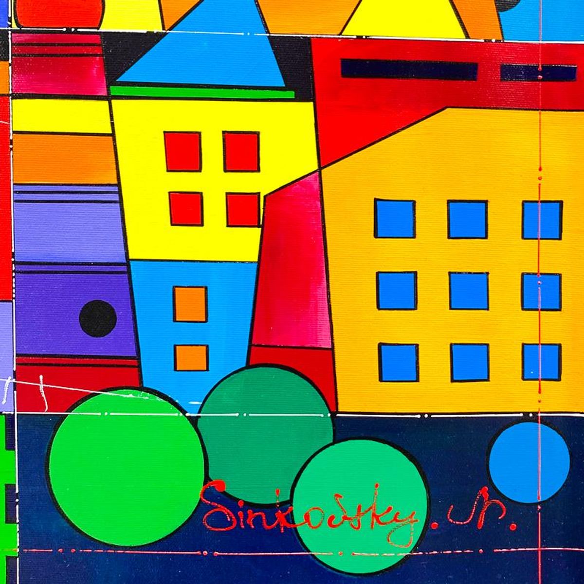 Natalia Sinkovsky, Original Acrylic Painting on Canvas, Hand Signed with Letter of Authenticity