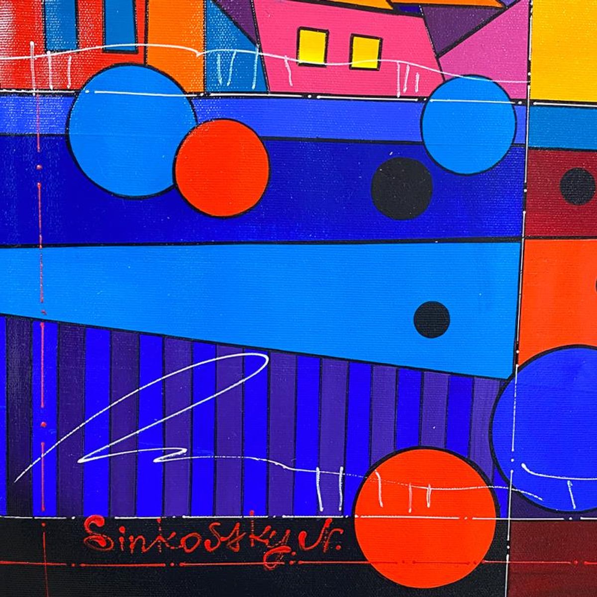 Natalia Sinkovsky, Original Acrylic Painting on Canvas, Hand Signed with Letter of Authenticity