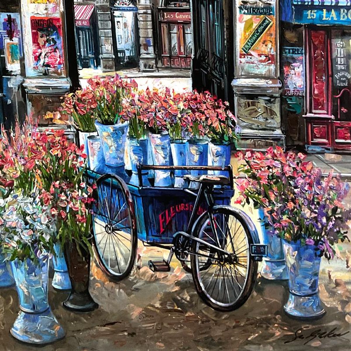 Vadik Suljakov, "Passage Remee-Ponty" Hand Embellished Limited Edition Printer's Proof on Canvas (30" x 40"), Numbered Inverso 1/5 and Hand Signed with Letter of Authenticity.