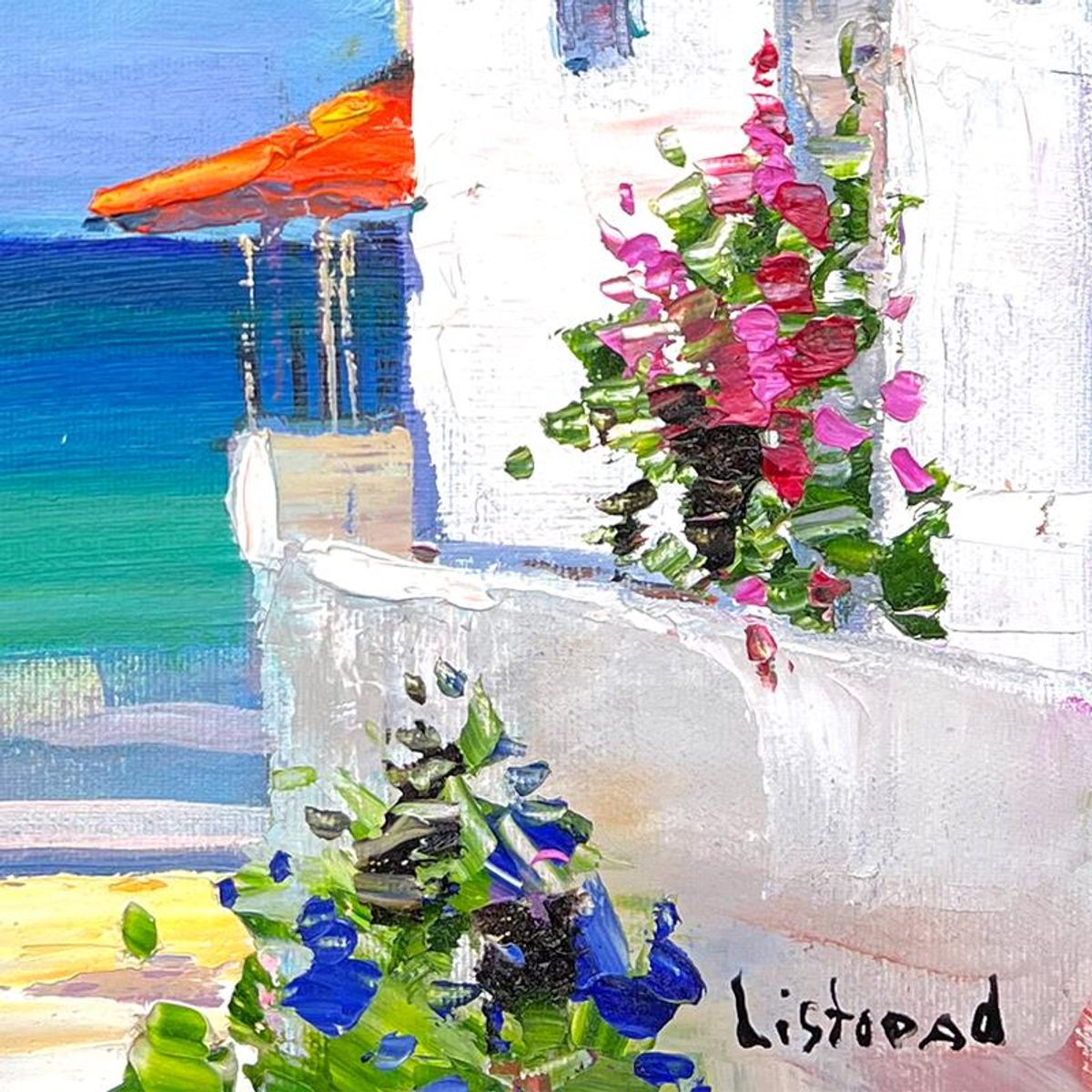 Natalya Listopad, Hand Signed Original Painting on Canvas with Letter of Authenticity.
