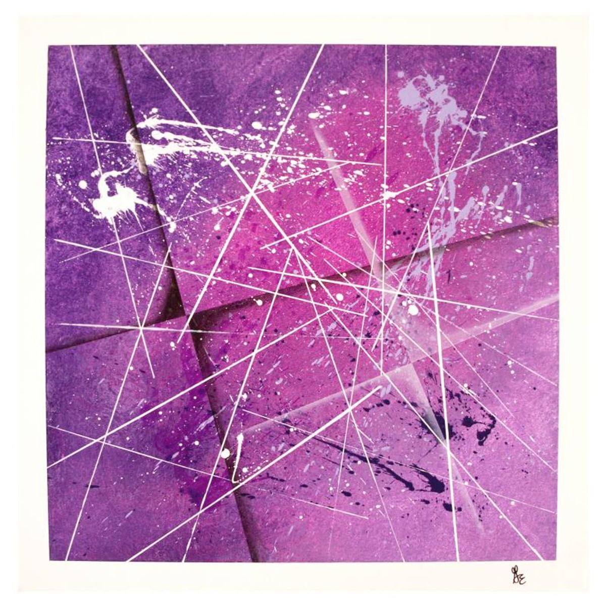 George Marlowe, "Purple Passion" Original Acrylic Painting on Gallery Wrapped Canvas, Hand Signed with Letter of Authenticity