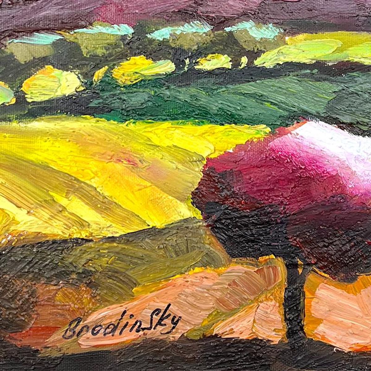 Slava Brodinsky, Hand Signed Original Painting on Canvas with Letter of Authenticity.