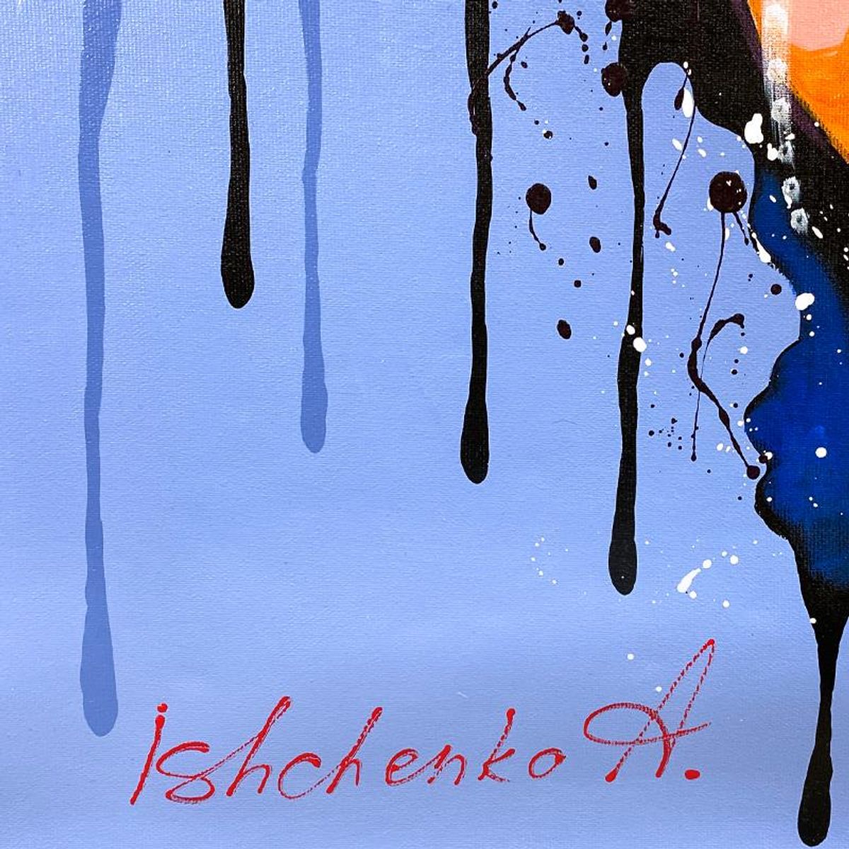 Alexander Ishchenko, "James Hetfield" Original Acrylic Painting on Canvas, Hand Signed with Letter Authenticity.