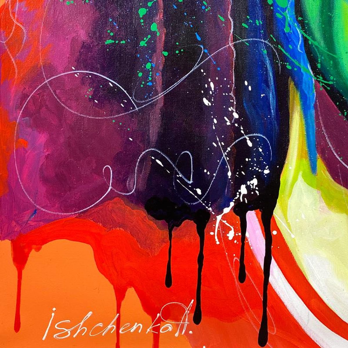 Alexander Ishchenko, "Bob Marley" Original Acrylic Painting on Canvas, Hand Signed with Letter Authenticity.